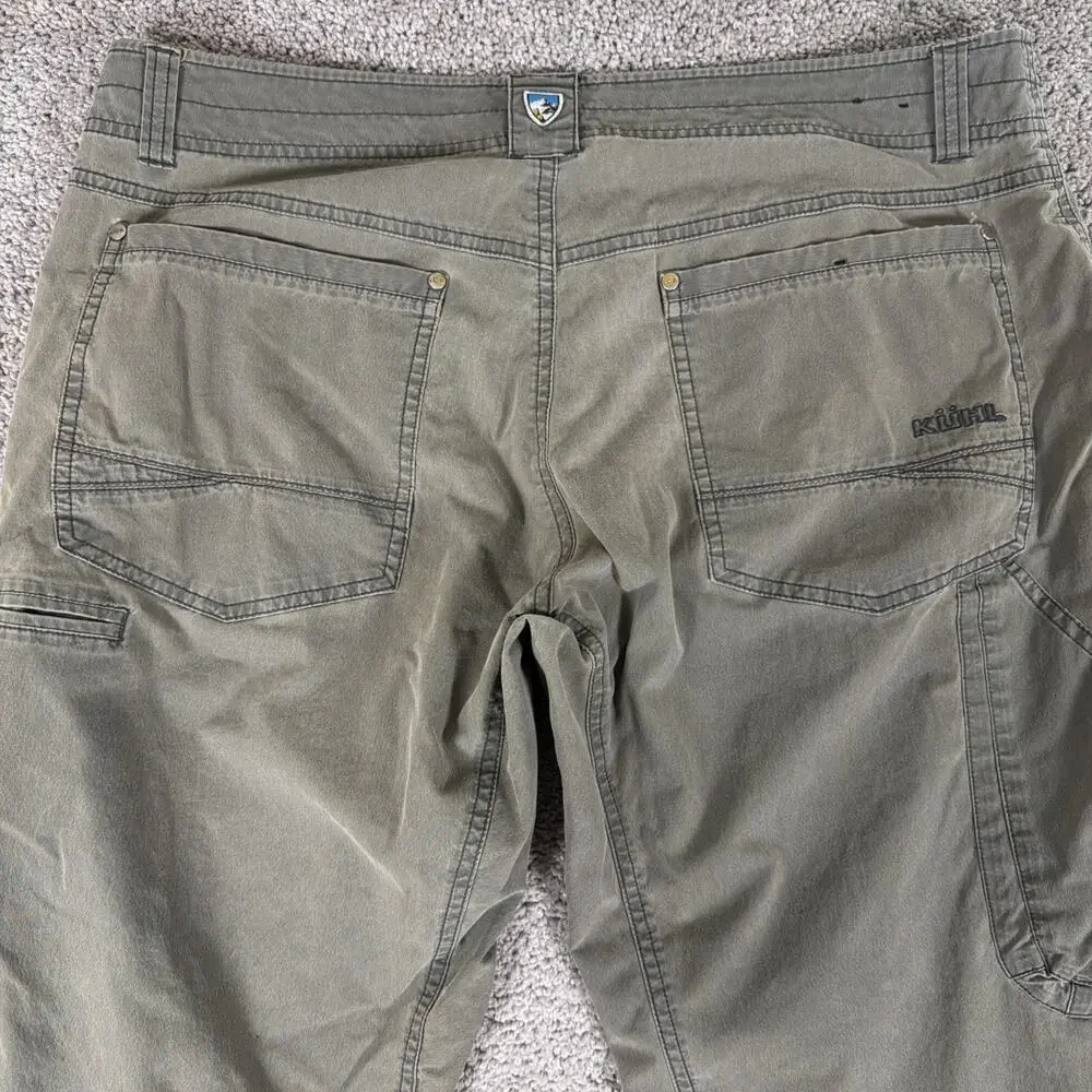 Kuhl Revolvr Pants Mens 38x36 Olive Patina Dyed Hiking Cargo Gorpcore Faded
